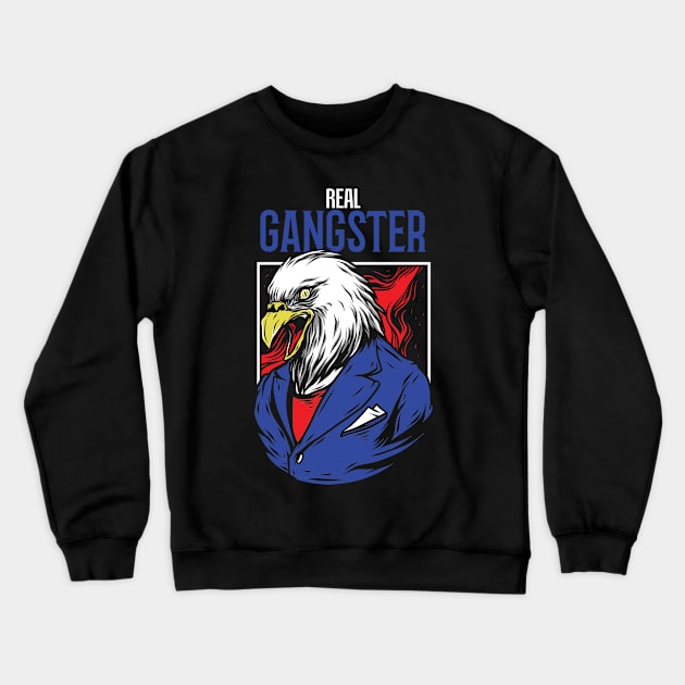 Real Gangster Crewneck Sweatshirt by MonkeyLogick